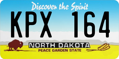 ND license plate KPX164