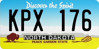 ND license plate KPX176