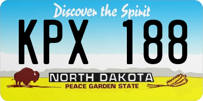 ND license plate KPX188