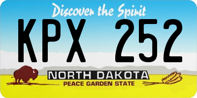 ND license plate KPX252