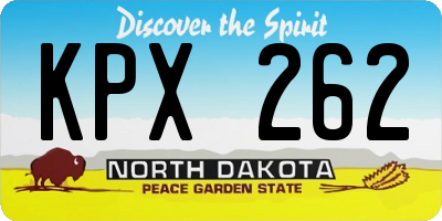 ND license plate KPX262