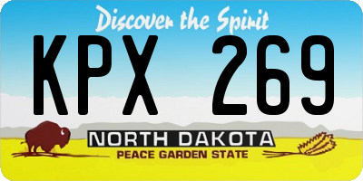 ND license plate KPX269