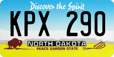 ND license plate KPX290