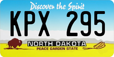 ND license plate KPX295