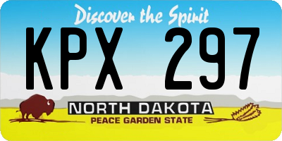 ND license plate KPX297