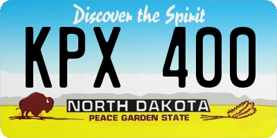 ND license plate KPX400