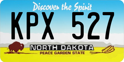 ND license plate KPX527