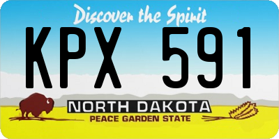 ND license plate KPX591