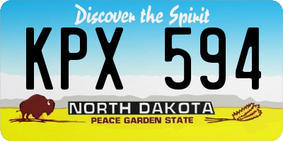 ND license plate KPX594