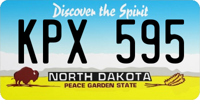 ND license plate KPX595