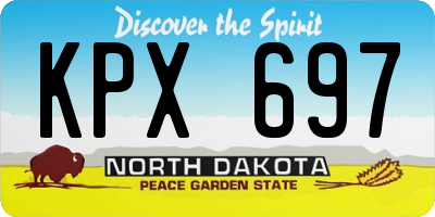 ND license plate KPX697