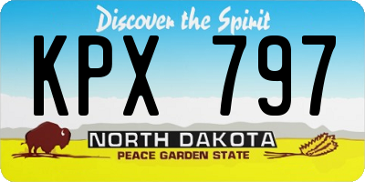 ND license plate KPX797