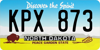 ND license plate KPX873