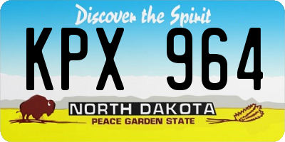 ND license plate KPX964