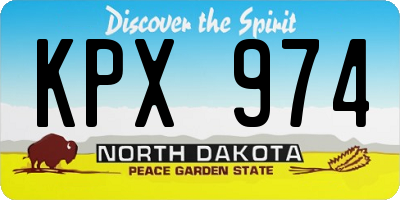 ND license plate KPX974