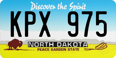 ND license plate KPX975