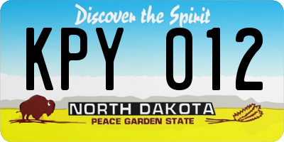 ND license plate KPY012