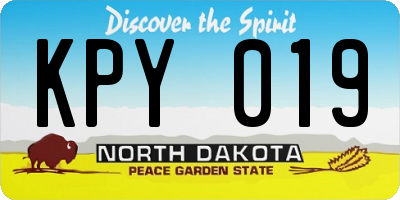ND license plate KPY019