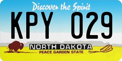 ND license plate KPY029