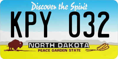 ND license plate KPY032
