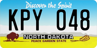 ND license plate KPY048