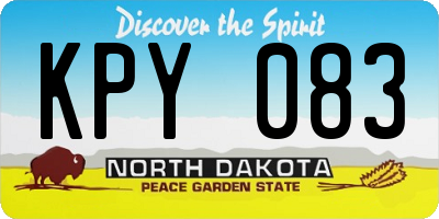 ND license plate KPY083