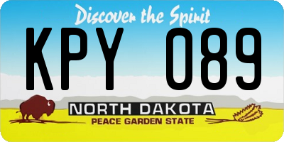 ND license plate KPY089