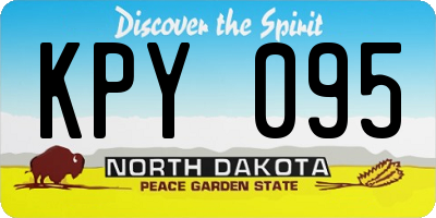 ND license plate KPY095