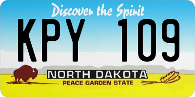 ND license plate KPY109