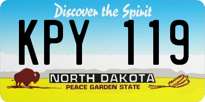 ND license plate KPY119