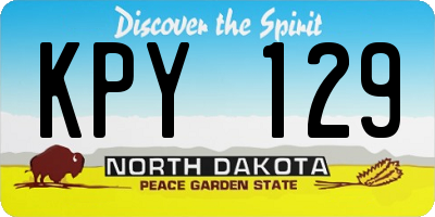 ND license plate KPY129