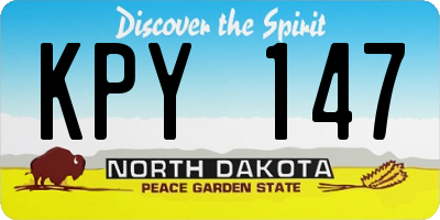 ND license plate KPY147