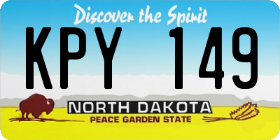 ND license plate KPY149