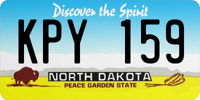 ND license plate KPY159