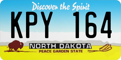 ND license plate KPY164