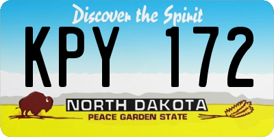 ND license plate KPY172