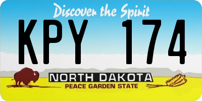 ND license plate KPY174