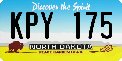 ND license plate KPY175