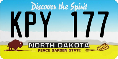 ND license plate KPY177