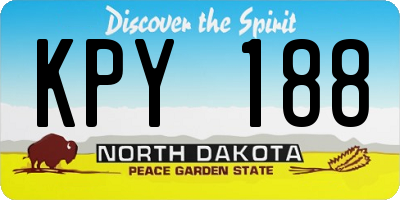 ND license plate KPY188