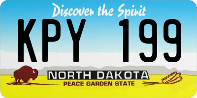 ND license plate KPY199