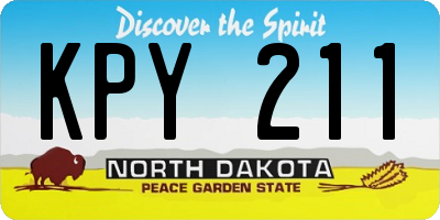 ND license plate KPY211