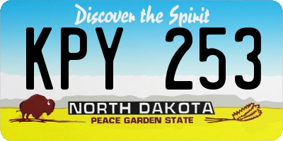 ND license plate KPY253