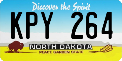 ND license plate KPY264