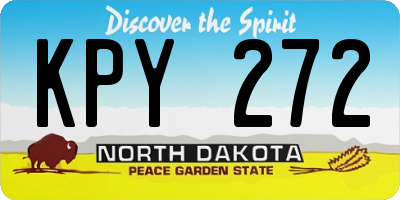 ND license plate KPY272