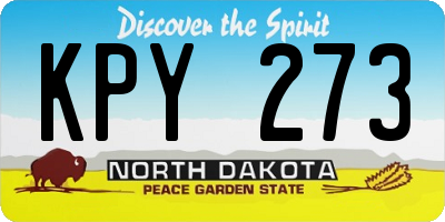 ND license plate KPY273