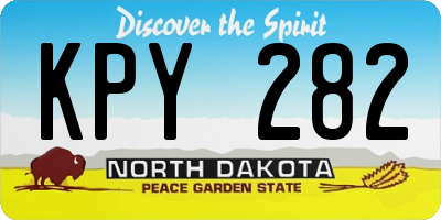 ND license plate KPY282