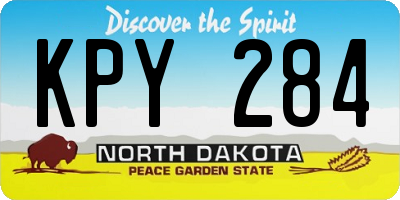 ND license plate KPY284