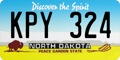 ND license plate KPY324