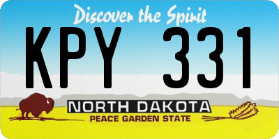 ND license plate KPY331